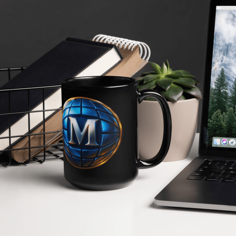 M.E.A.N. Black Glossy Mug