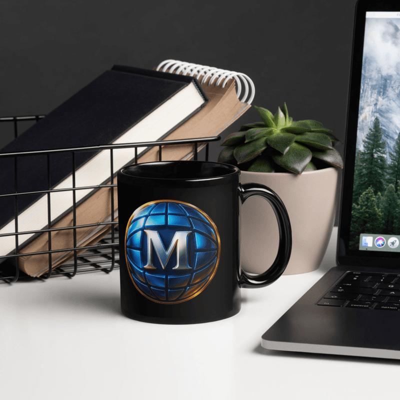 M.E.A.N. Black Glossy Mug