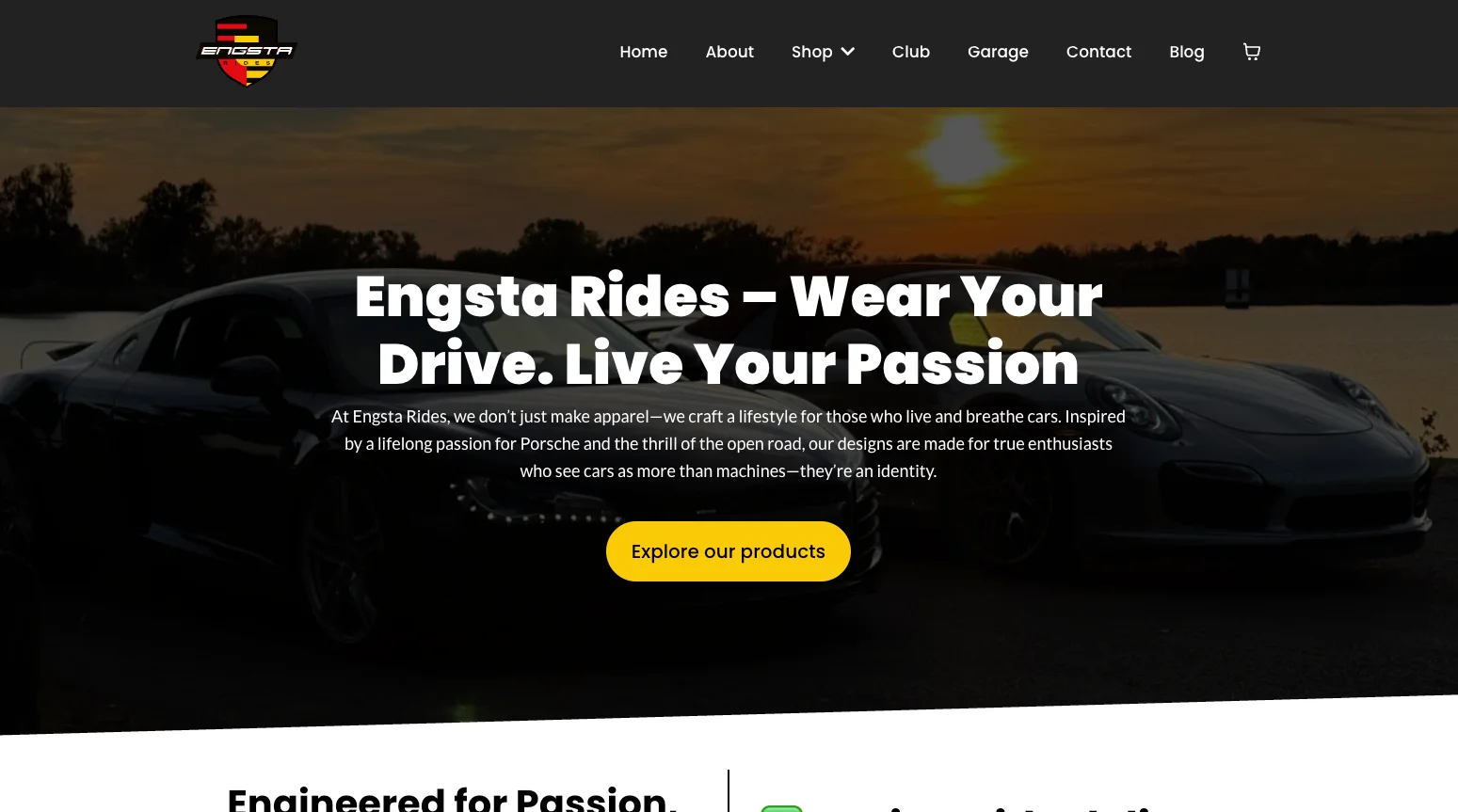 Engstari Rides Website