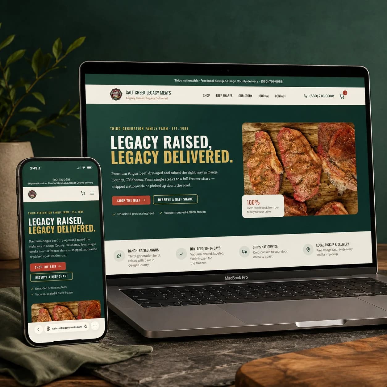 Salt Creek Legacy Meats — Custom Software & E-Commerce Platform