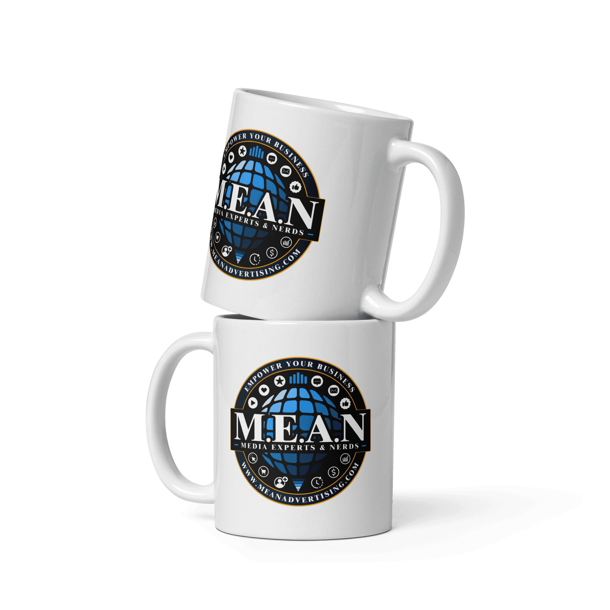 MEAN | White glossy mug